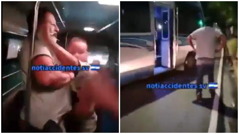 Momento en que los motoristas se enfrentan dentro de una unidad. Foto / Cortesía