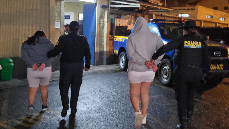 Salvadoreña detenida en Guatemala, por estar involucradas en un ataque armado. Foto EDH / Cortesía PNC de Guatemala.