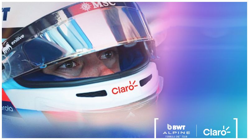 Franco Colapinto lucirá el logo de Claro en su casco y gorra durante toda la temporada 2025.