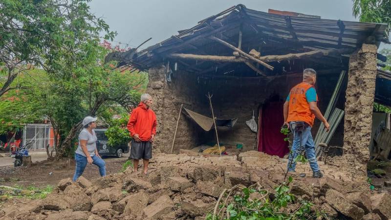 Casas daños temblores Ahuachapan Norte