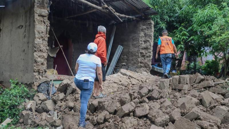Casas daños temblores Ahuachapan Norte