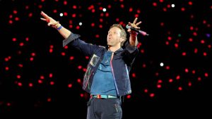 Chris Martin en concierto de Coldplay