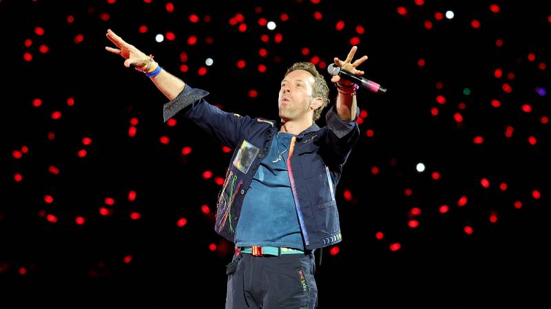 Chris Martin en concierto de Coldplay