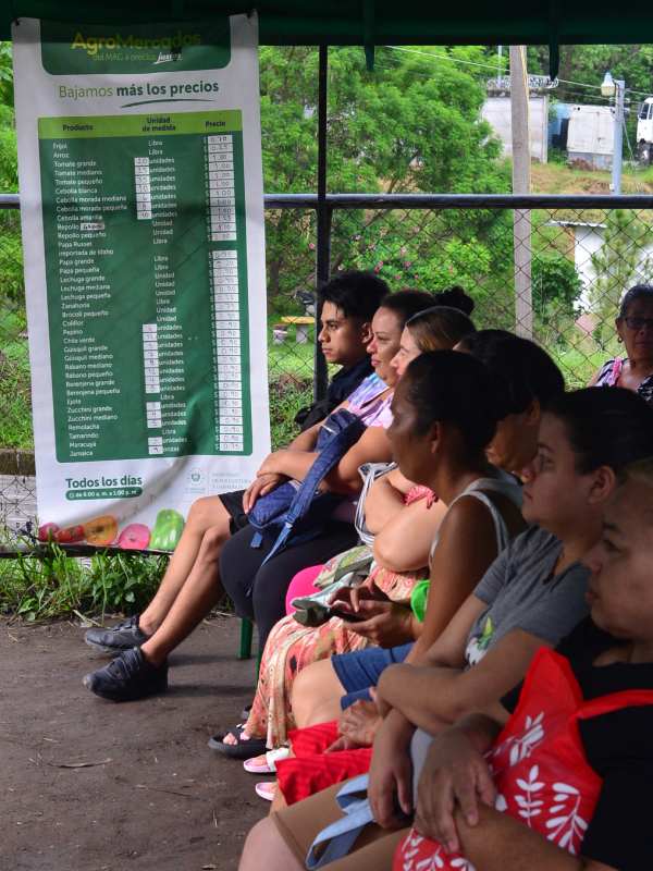 Imágenes de Agromercados de la Colonia Altavista y de TICSA en Ilopango y la Central de Abastos en Soyapango. Canasta básica, alimentos, frutas, verduras.