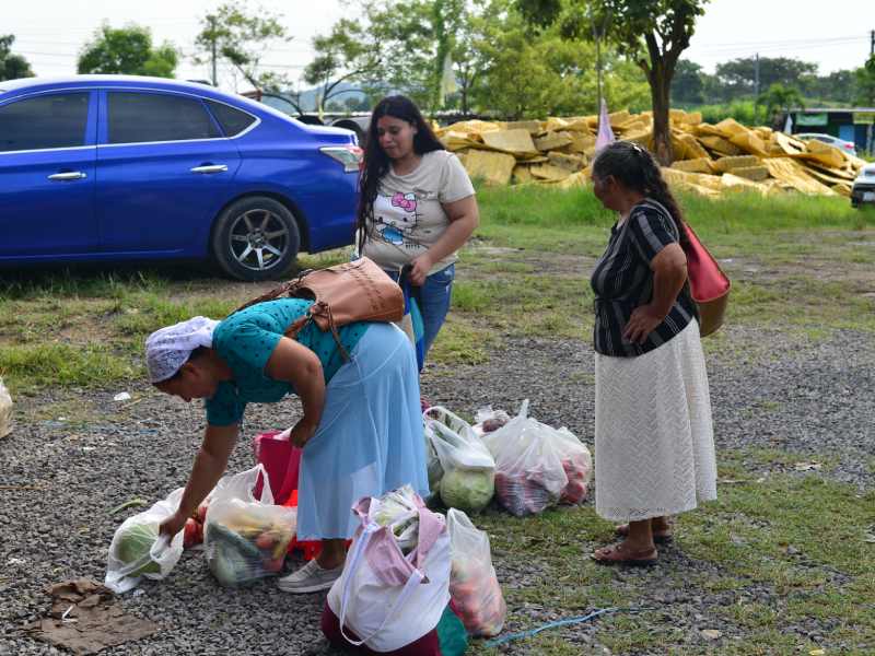 Imágenes de Agromercados de la Colonia Altavista y de TICSA en Ilopango y la Central de Abastos en Soyapango. Canasta básica, alimentos, frutas, verduras.