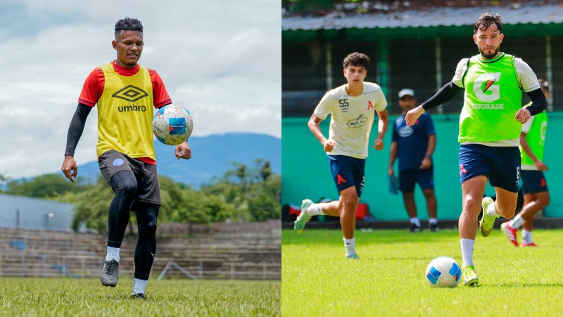 Alianza FC y CD FAS durante entrenos de pretemporada del torneo Apertura 2025. Fotos: Cortesía CD FAS y Alianza FC