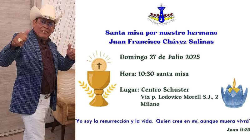 Cantante Juan Francisco Chávez Salinas