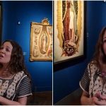 Natalia Lafourcade canta ante un cuadro de la Virgen de Guadalupe en el Museo del Prado