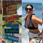 Verónica Guerrero y Pepe Barahona celebraron sus cumpleaños al estilo playero