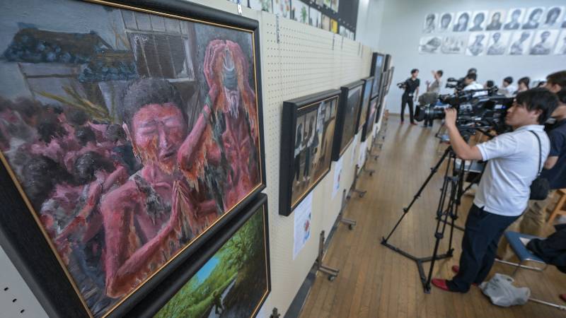 Pinturas de bomba atómica en Japón