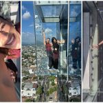 Bailarinas Pao y Mafer Cea impresionan con coreografía desde el Skydeck Millennium