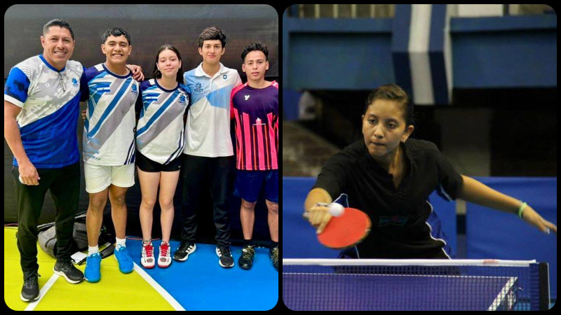 El entrenador de bádminton, René Madrid (i.), y la tenismesista Keren Constanza (d.), se van a mostrar su talento y a enseñar a otros países. Foto: Cortesía Indes