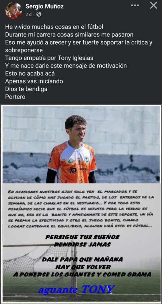 Tony Iglesias Fuerte San Francisco goleada FAS mensaje Gigio Munoz 02
