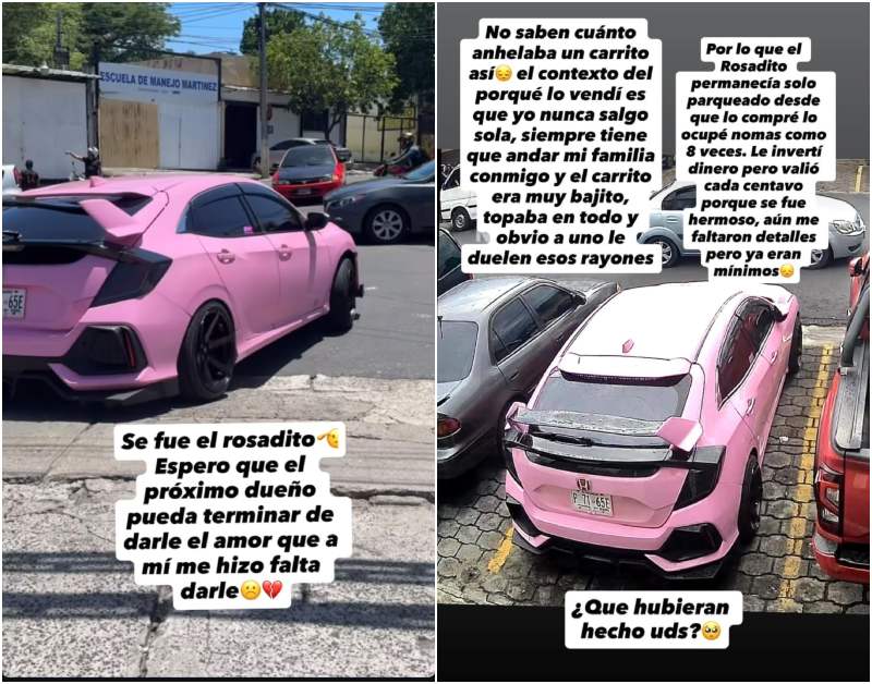 Abigaíl señaló que necesitaba un auto más grande.