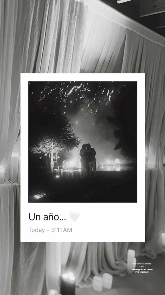 Ángela Aguilar y Nodal de aniversario de bodas