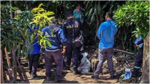 Fiscales y policías corroborando el hallazgo del cuerpo de un hombre de 82 años. Foto / Cortesía FGR