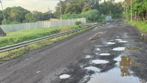 calle en mal estado