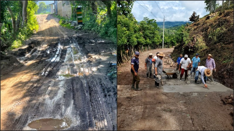 Los lugareños piden apoyo para avanzar con la reparación, luego de múltiples llamados a la municipalidad de Chalatenango Sur. Foto: Cortesía