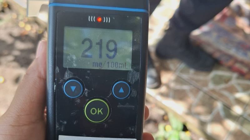 Uno de los conductores que se encontraba bajo los 219 grados de alcohol, causó un múltiples accidente de tránsito. Foto EDH / Cortesía PNC.
