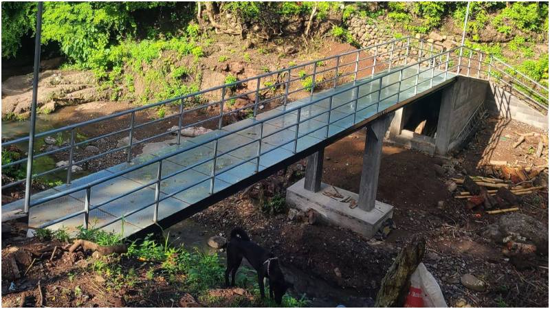 Así quedó la pasarela. Foto / Adesco Cacahuatal 