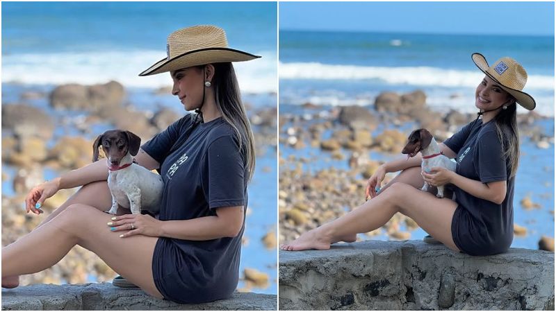 La presentadora de televisión vivió gratos momentos en El Zonte.