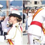 La princesa Leonor termina su formación naval y protagoniza con su padre un abrazo lleno de orgullo