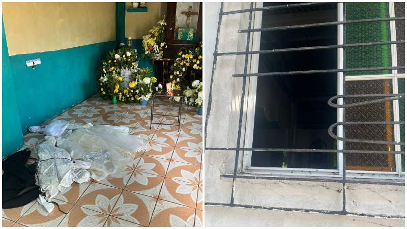 Balcón fue doblado para ingresar y sacar la imagen. Foto / Cortesía