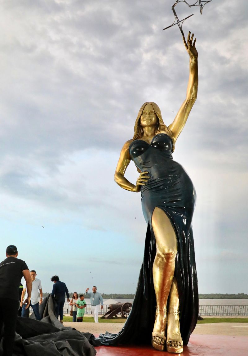 La estatua de Sofía se encuentra en su natal Barranquilla.