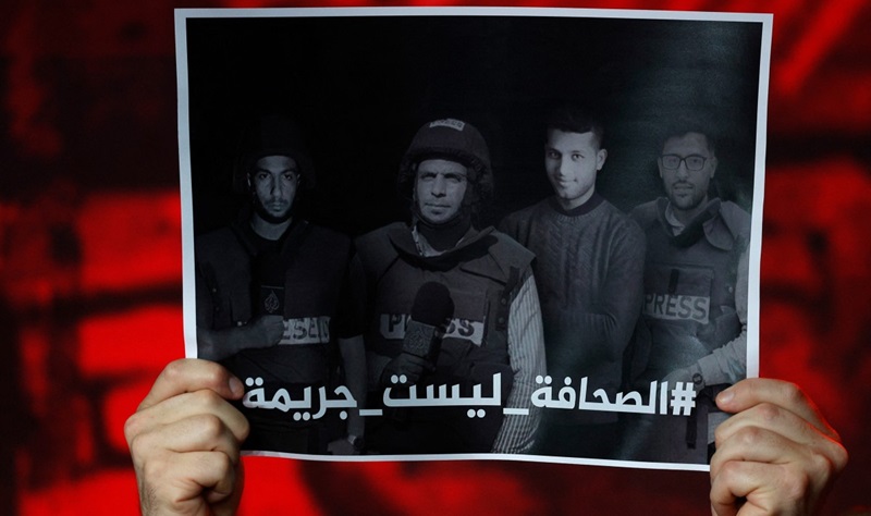 periodistas palestinos