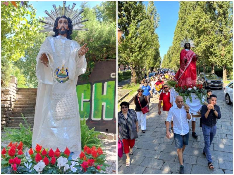 La bajada del Divino Salvador del Mundo en Milán, Italia