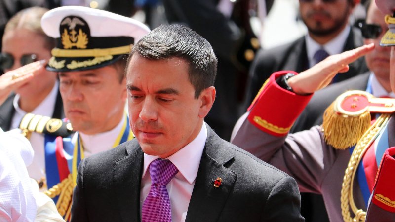 Noboa fue reelecto presidente en 2025. Foto: AFP