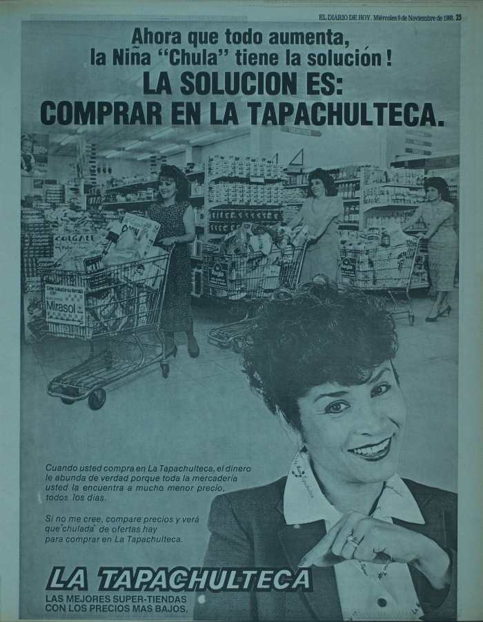 Anuncio de La Tapachulteca en El Diario de Hoy