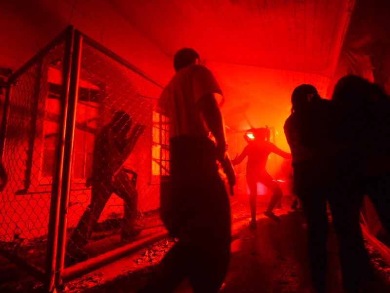 Imágenes de Terror Cifco desarrollado en Fenadesal del 1 al 6 de agosto de 2025. Personajes de miedo, terror