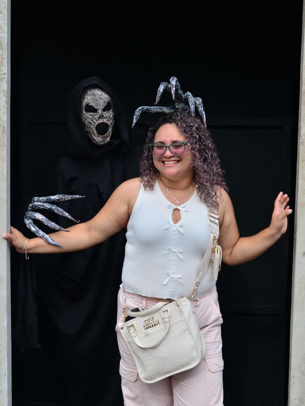 Imágenes de Terror Cifco desarrollado en Fenadesal del 1 al 6 de agosto de 2025. Personajes de miedo, terror