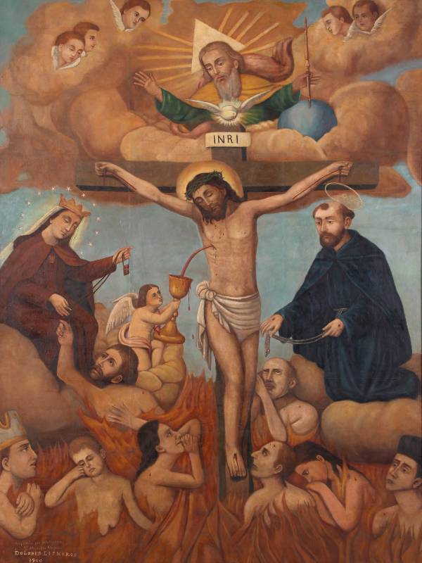 Pintura religiosa del salvadoreño Dolores Cisneros del Marte