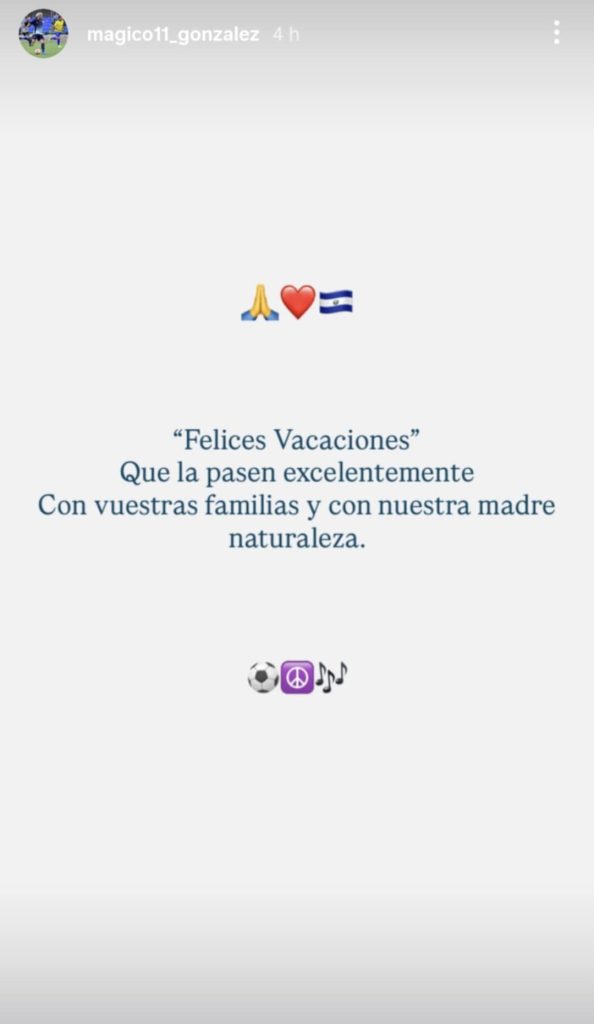 Magico Gonzalez post vacaciones agosto