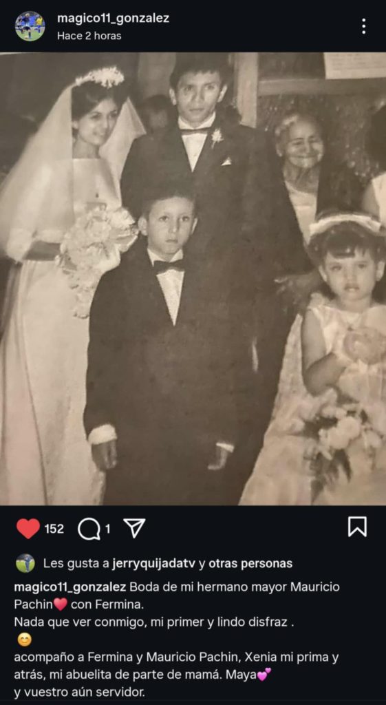 Magico Gonzalez recuerdo fotografia nino