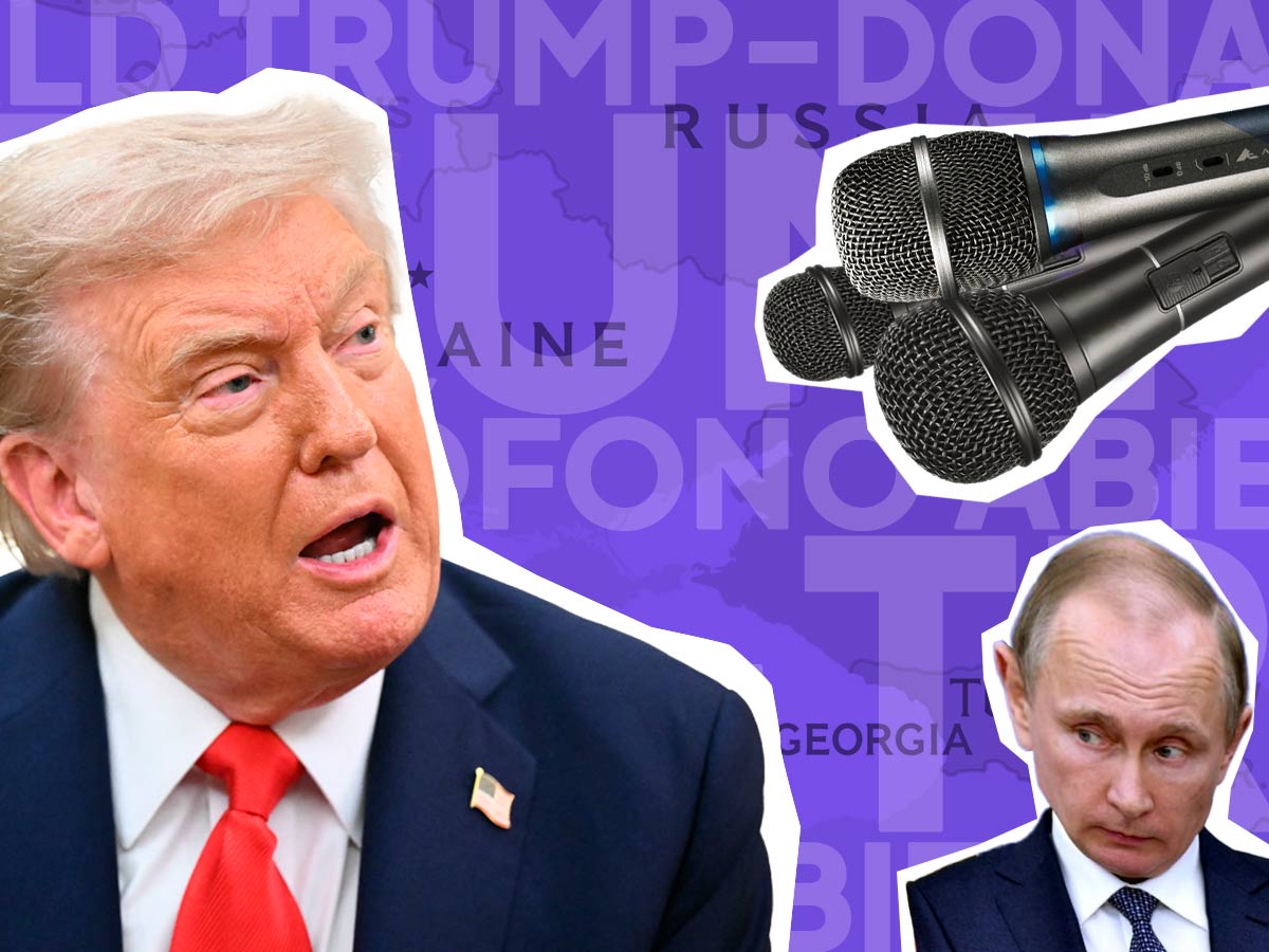 Trump con descuido en microfono y putin