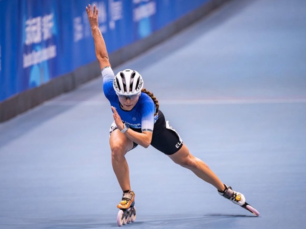Salvadoreña Ivonne Nochez gana dos medallas de oro en patinaje en los Juegos Mundiales 2025