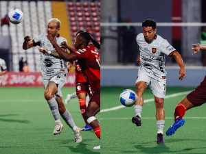 Sebastián Julio (izq.) y Tereso Benítez (der.) jugadores de Águila. Foto / X de Águila