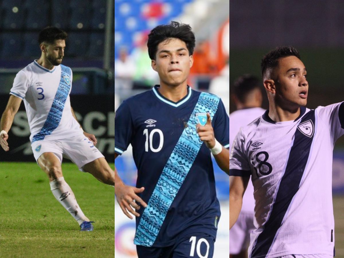 Nicolás Samayoa, Olger Escobar y Óscar Santis de la Selección de Guatemala. Foto / elsalvador.com