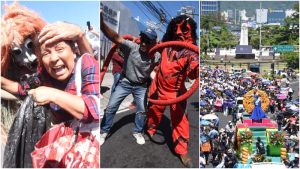 Los viejos de agosto volvieron a hacer de las suyas y los personajes de fantasía llenaron de alegría el recorrido.