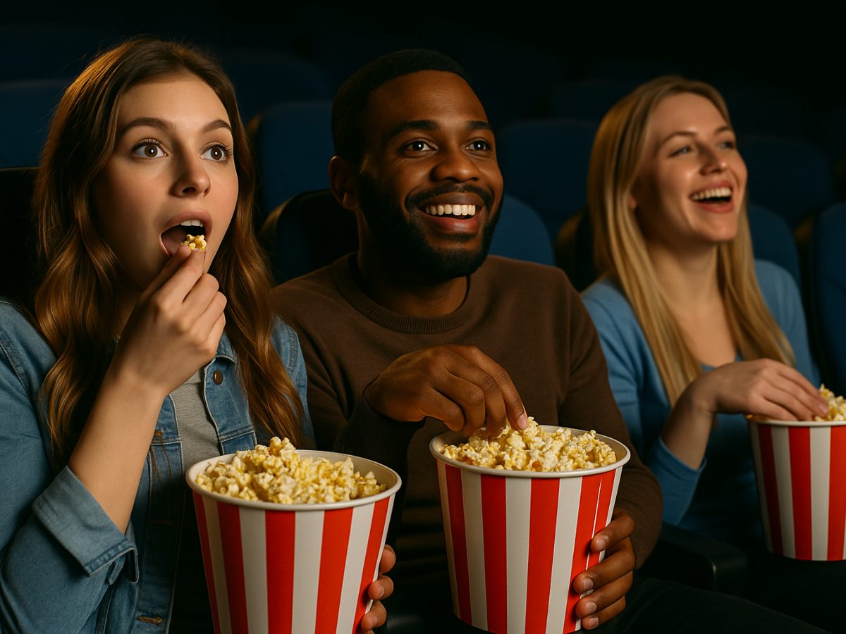 personas disfrutando de una pelicula