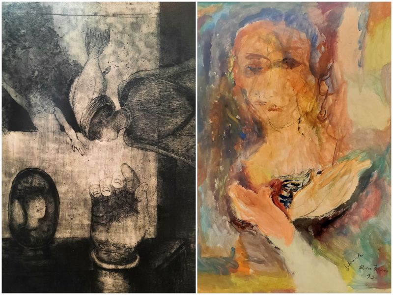 Pinturas de Carlos Cañas y Rosa Mena