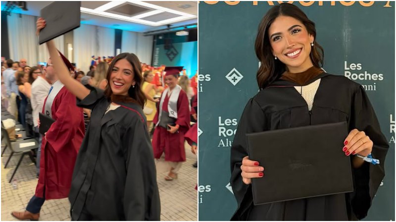 Isabella García Manzo posó con orgullo junto a su título.