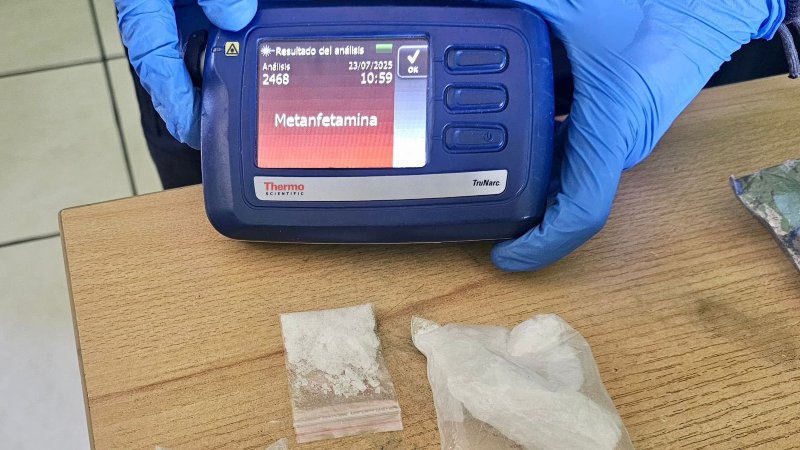 La metanfetamina es una droga sintética que afecta al sistema nervioso central y tiene un efecto potente. Foto: X/@merinomonroy