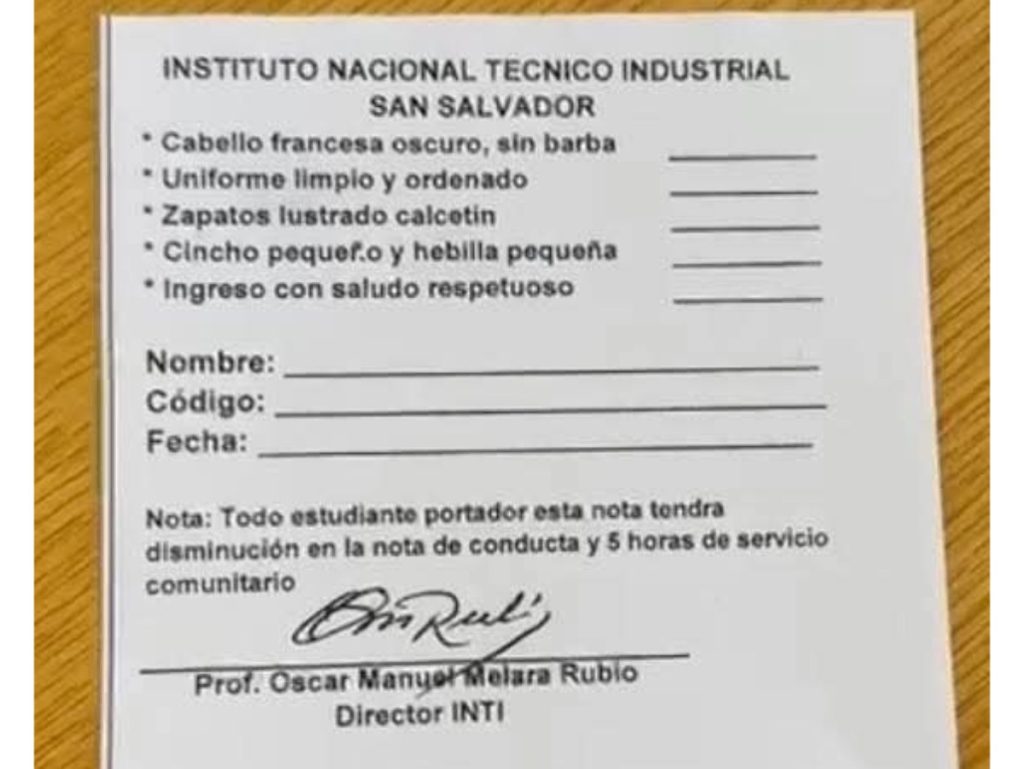 Ficha emitida por el Instituto Nacional Técnico Industrial (INTI) a los alumnos no captan las nuevas medidas escolares.