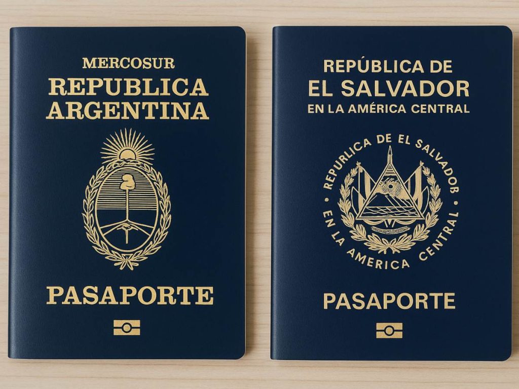 pasaporte de argentina y el salvador