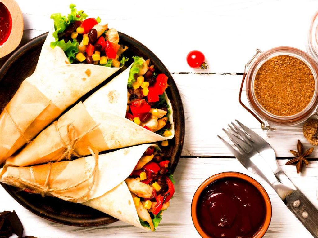 cena facil burrito de pollo