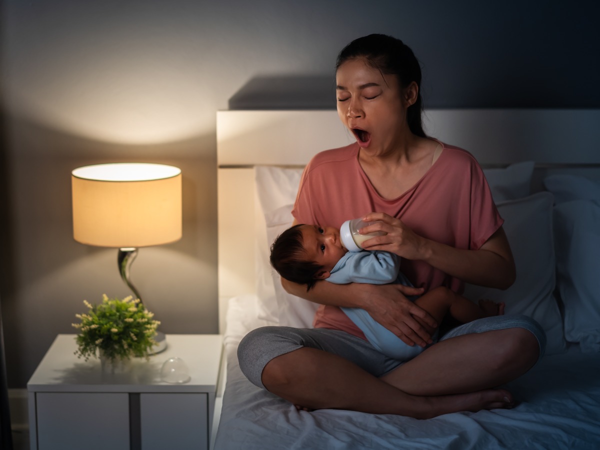 Desvelos mama con bebe